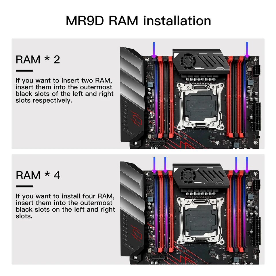 MACHINIST MR9D PLUS X99 マザーボードは DDR4 4 チャンネルメモリと
