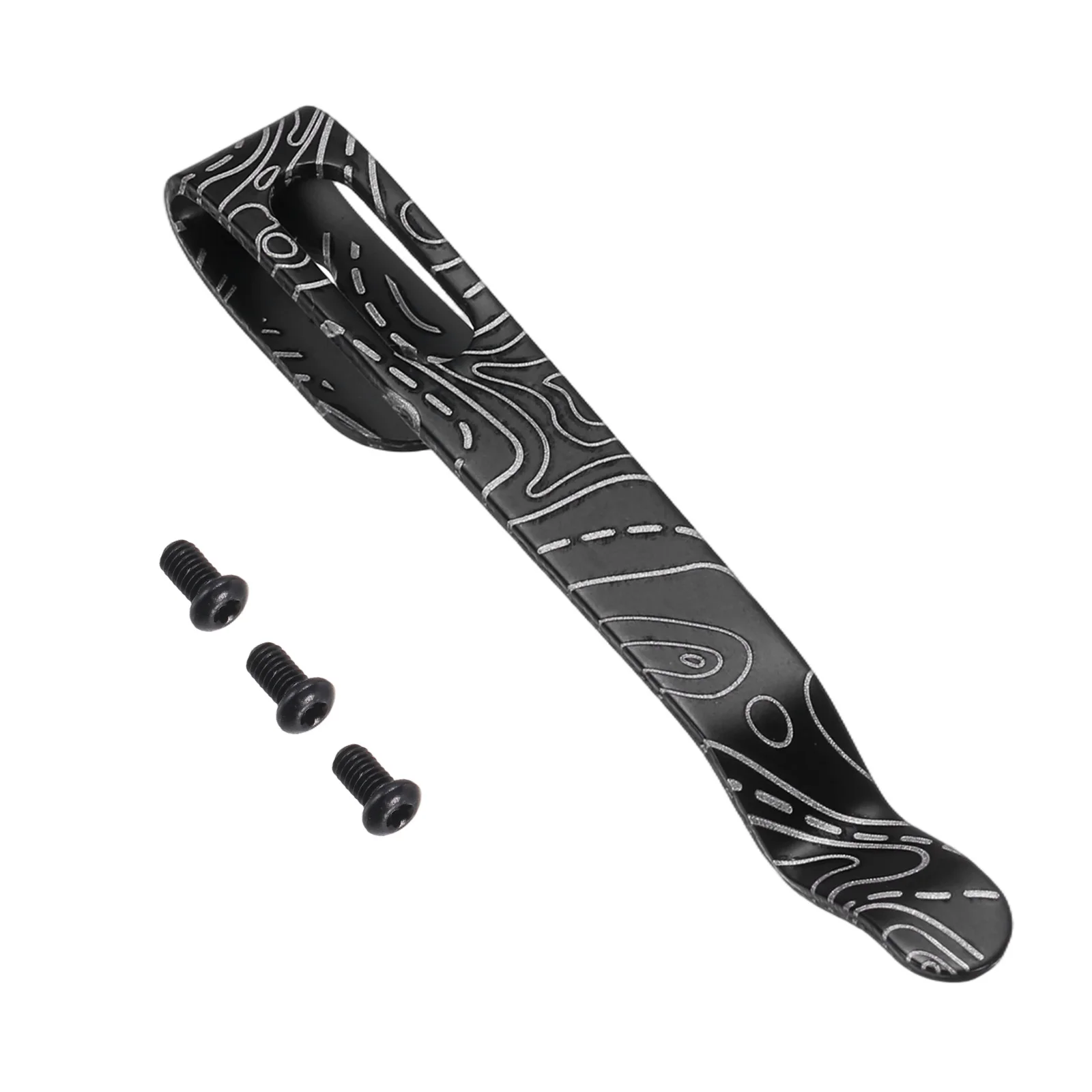 1/2Set Deep Carry Pocket Clip 2/2.4 Inch Length Universal Folding Knife Pocket Back Clip w/ Screws Man Knife Replacement Parts