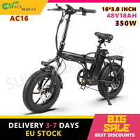 CMACEWHEEL AC16 Electric Bike 16 inch Fat Tire E-bike Folding For Men Women 48V/18Ah Battery E Bicycle For Ubran Commuting