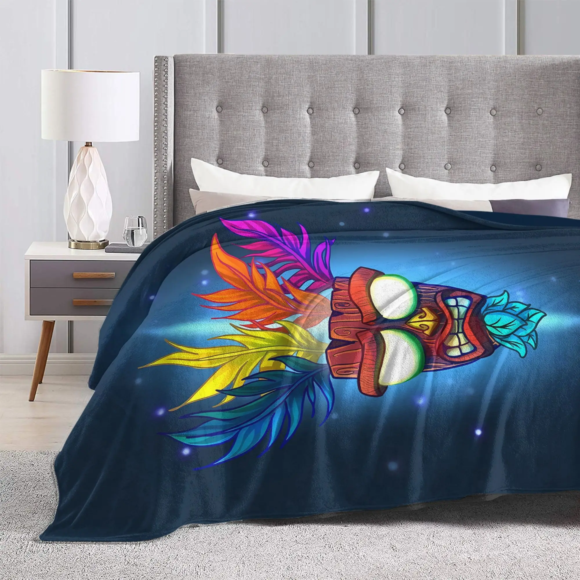 Soft Warm BlanketGirls Boys Airplane Travel Crash Bandicoot Glow Mask Throw Blanket  Flannel Bedspread For Couch Bed Sofa Bed