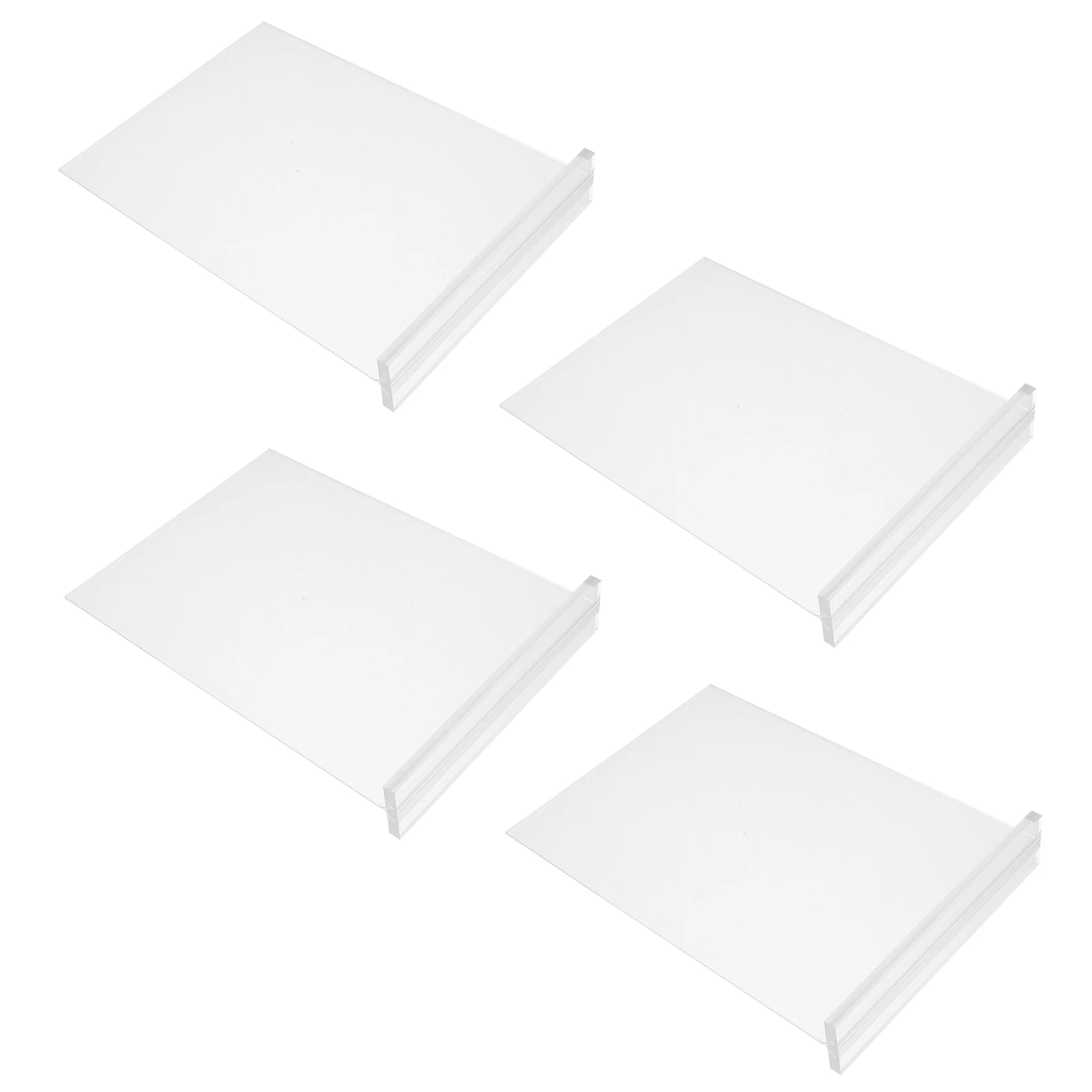 

4 Pcs Transparent Sign Poster Board Acrylic Attention Card Display Stand
