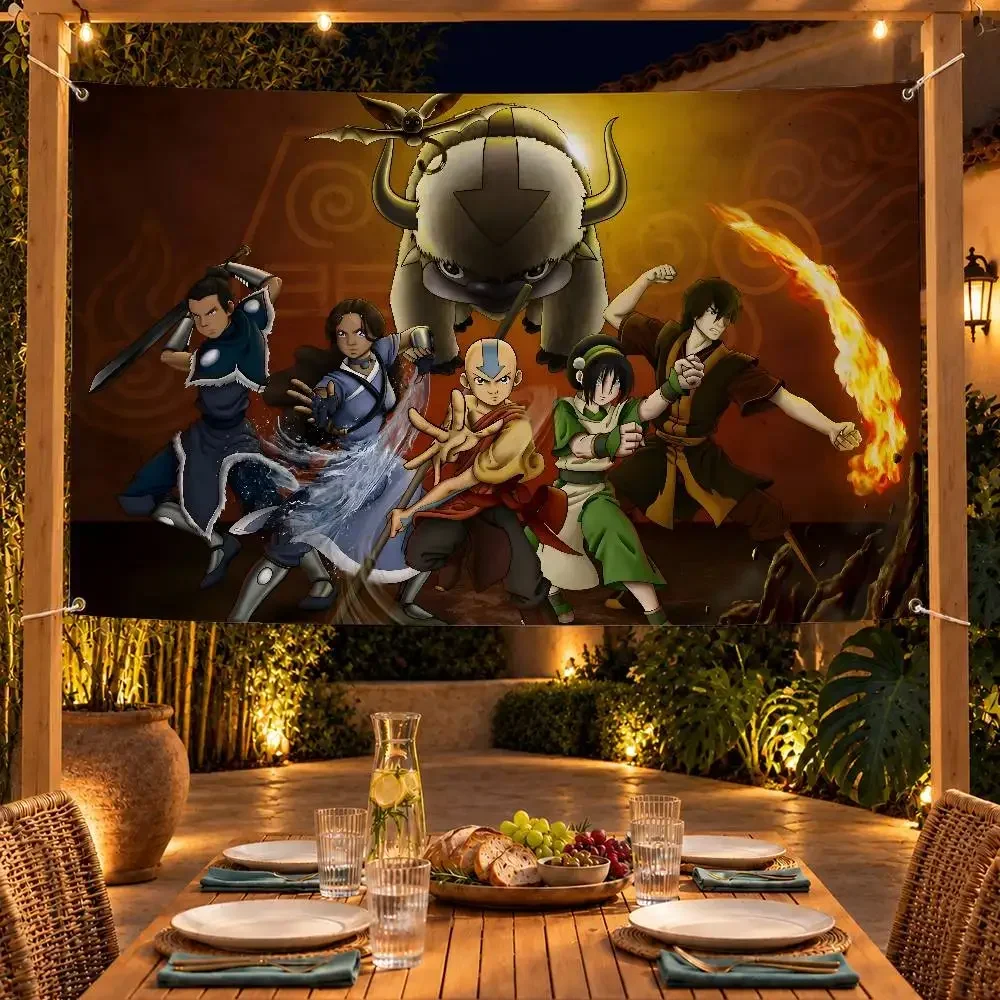 Iconic TV Series Avatar：The Last Airbender Flag Banner Tapestry For Party Outdoor Garden Yard Home Decor