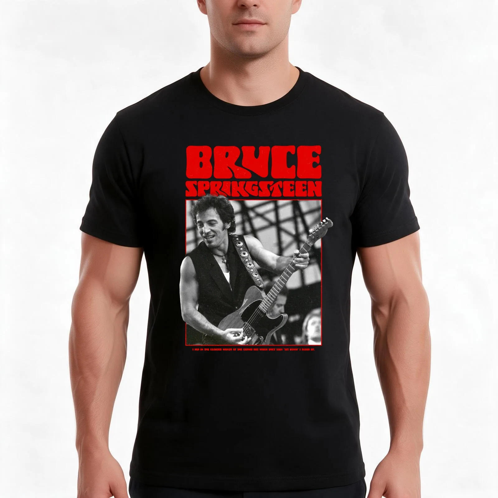 Bruce Springsteen T-Shirt Summer Casual Cotton Tee Oversized Streetwear Tops Vintage Graphic Print Loose Fit Short Sleeve