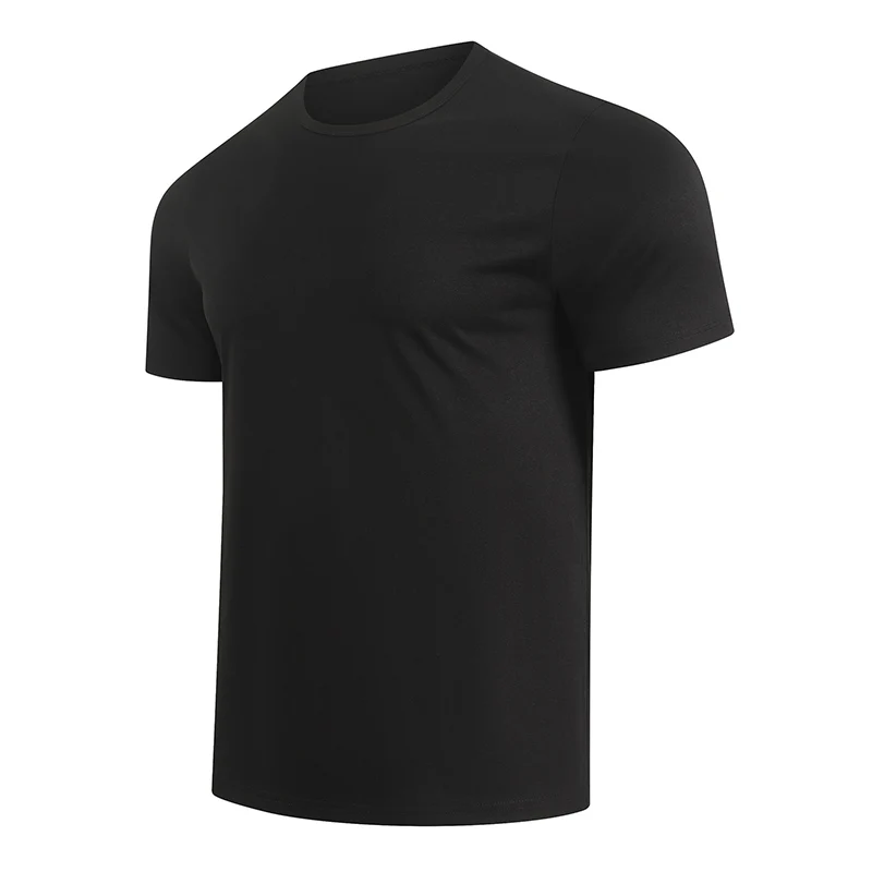 Men's summer solid color round neck short sleeved simple and versatile casual T-shirt comfortable home sleepwear plus size top