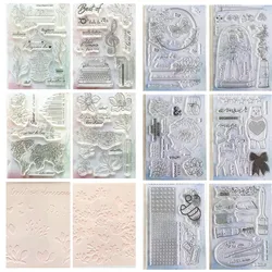 NEW French Clear Stamp Cutting Die Transparent Seal For DIY Scrapbooking/Card Making A5057
