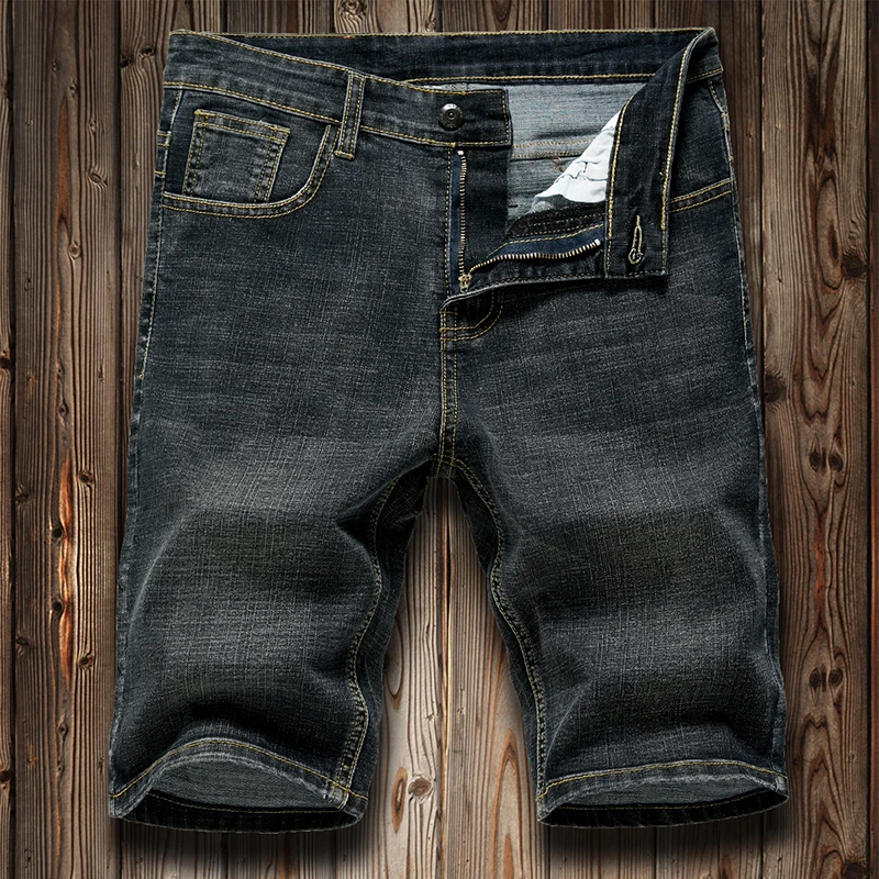 2026 Classic Style Men's Slim Denim Shorts Summer New Business Fashion Thin Stretch Short Casual Pants Male