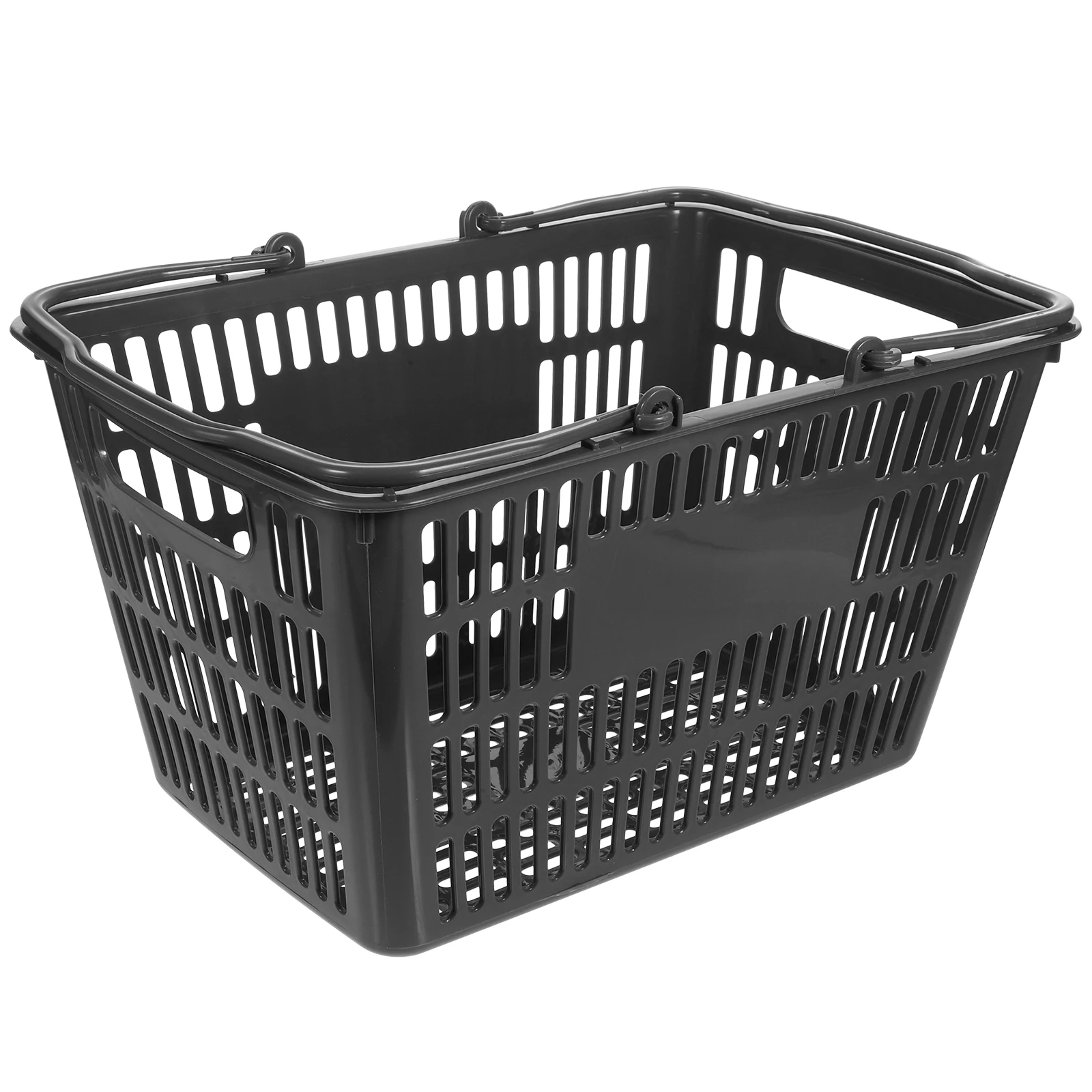 

1Pcs Plastic Storage Basket Portable with Handles Kitchen Bathroom Organizer Grocery Shopping Basket Seasoning Utensil Holder