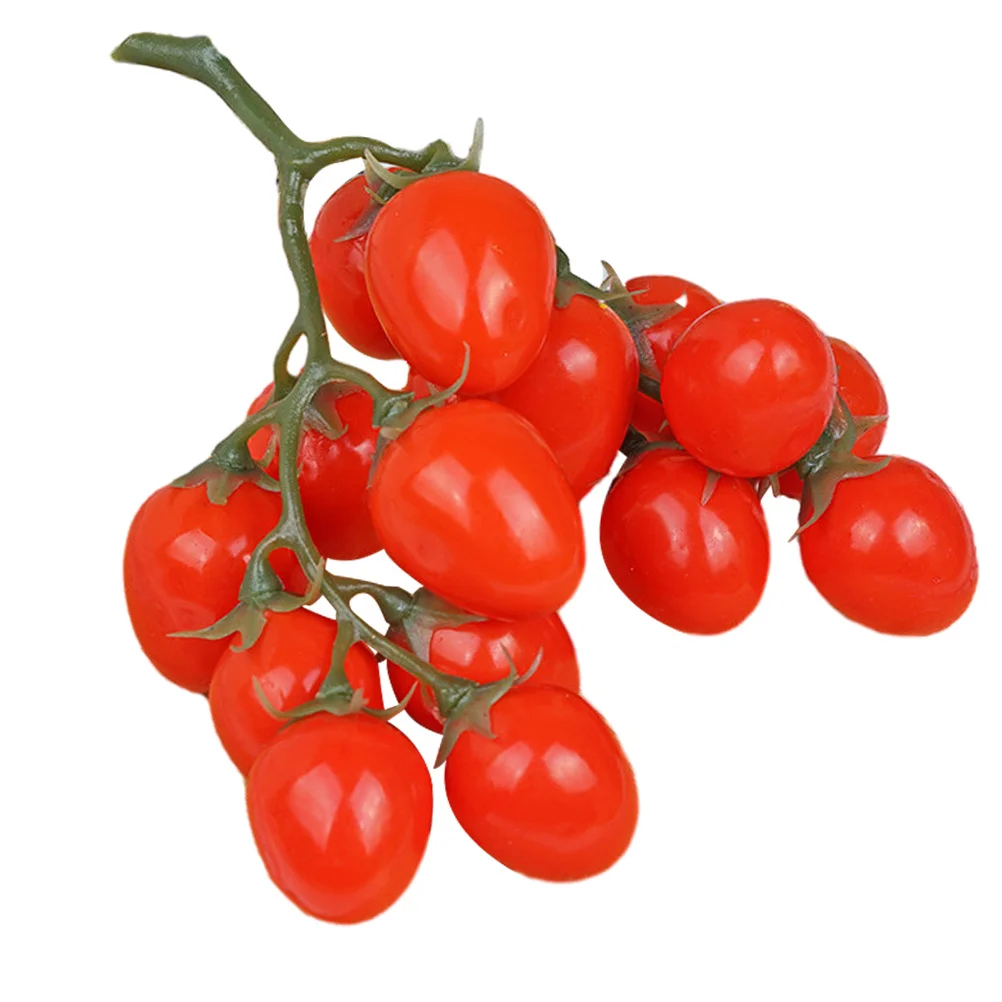 Simulation Cherry Tomatoes Bunches Elegant Stylish Decor Home Office Restaurant Display Lightweight Compact Fake Cherry Tomatoes