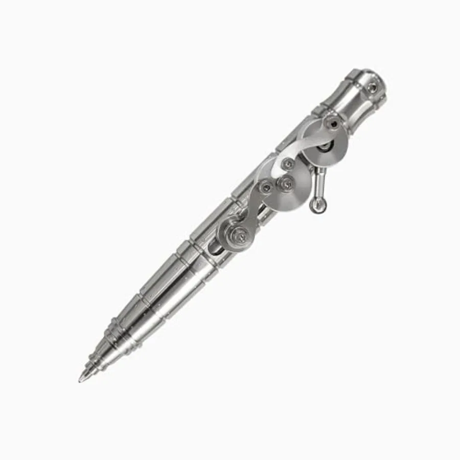 

Ручка Dr. Metalleung Bolt Action: карманная выдвижная шариковая ручка EDC, многоразовая, из высокопрочной нержавеющей стали - дизайн для Smo