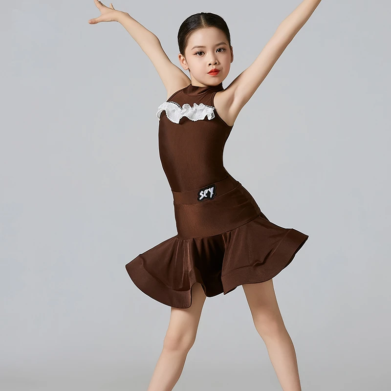 Rumba Samba Salsa Tango Latin Dance Dress Meisjes Kind Dans Rok Kleding Meisjes Nieuwe Wedstrijd Ballroom Dance Kostuum Kids