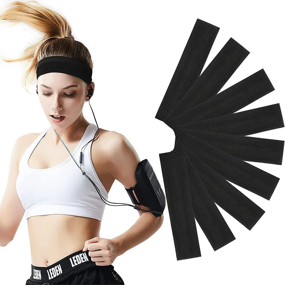 Yoga Elastic Headband Exercise and Fitness Headband Non Slip Solid Color Headband