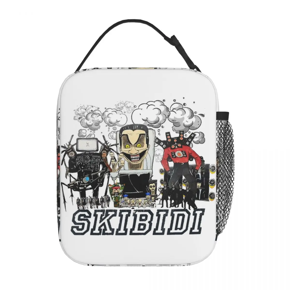 

Skibidi Toilet Забавная игра Изолированная сумка для обеда Сумка-холодильник Контейнер для еды, большая вместительная сумка для обеда, сумка для бенто, школьная сумка на открытом воздухе