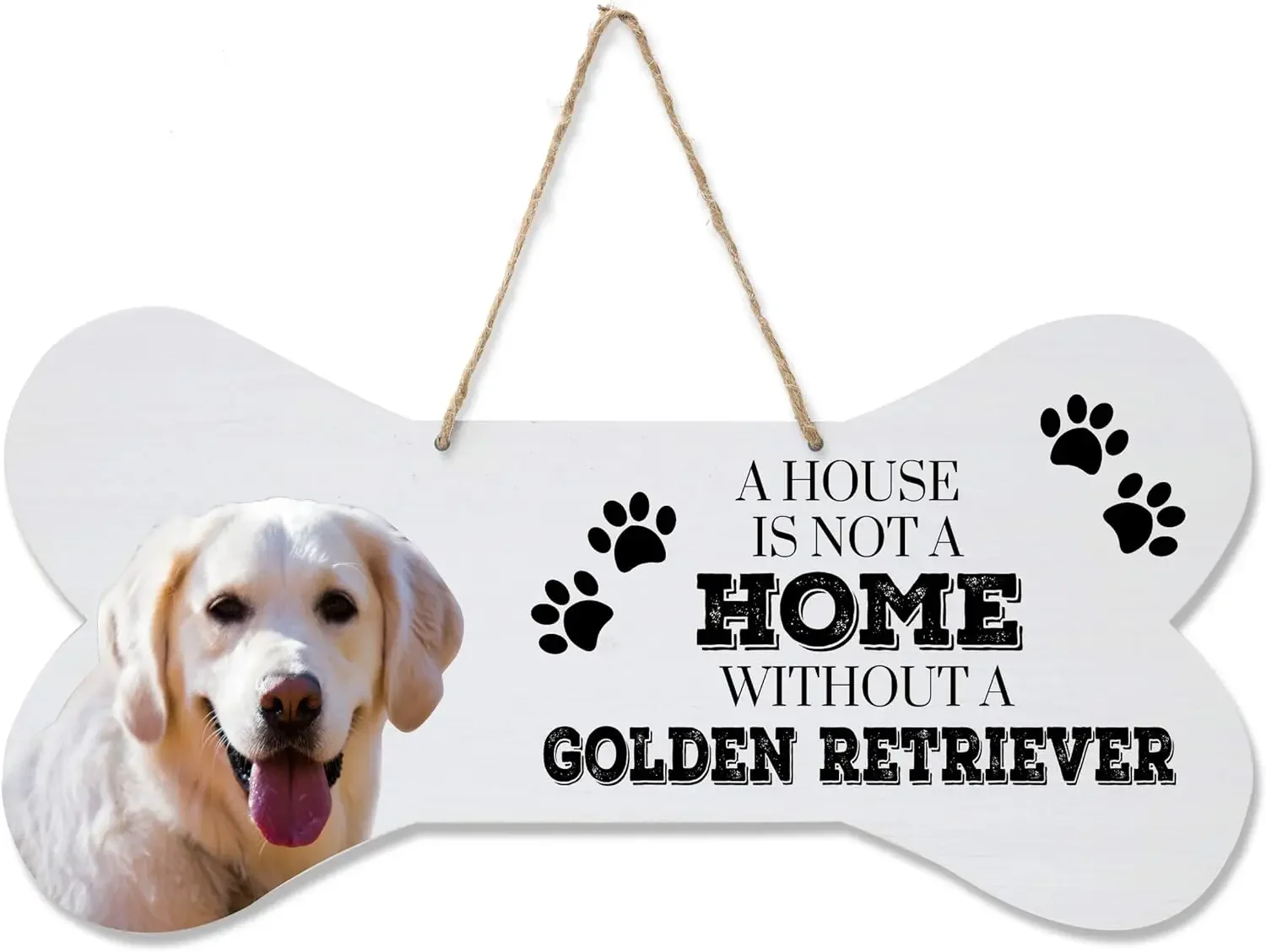 House Is Not Home Without Pet Wooden Hanging Signs Warning Bone Wall Decor Wood Plate Family Dog Lover House Decor Pupple Plaque images - 6