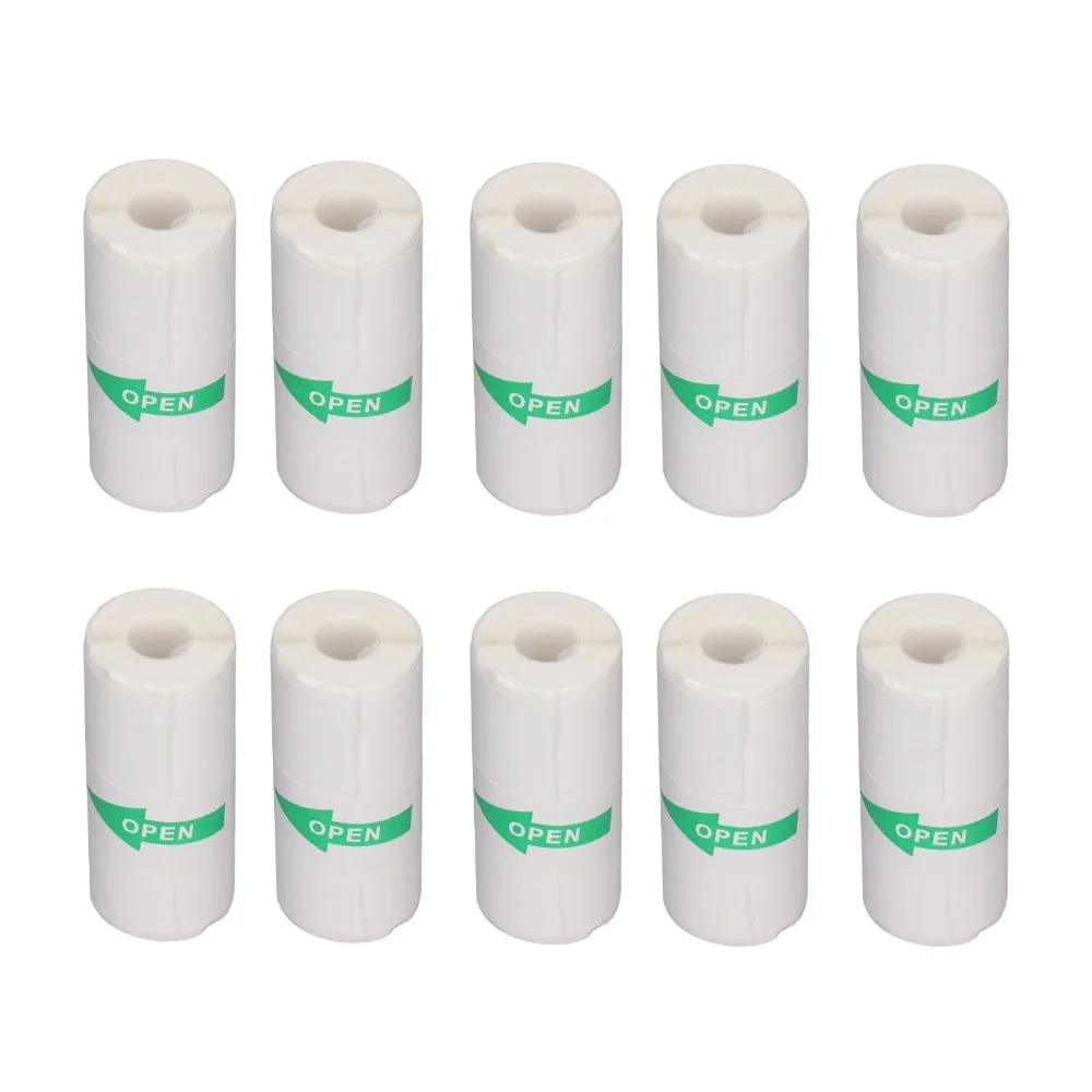10 pcs , 20 pcs Water Tough Thermal Sticker Paper Oil Tough Transparent Surface 57X25Mm Printer Paper 57X25Mm Dimension