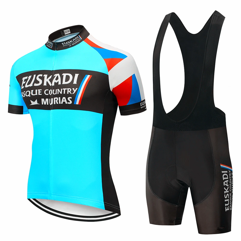 Summer EUSKADI Team Cycling Jersey Set Cycling Clothing MTB Bike Clothes Uniform Maillot Ropa Ciclismo Man Cycling Bicycle Suit