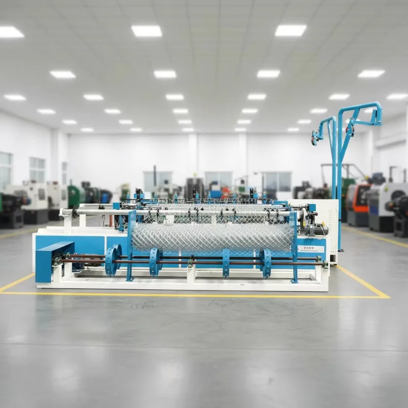 Customized New Type High Quality PLC Controlled Chain Mesh Fencing Making Machine With Bearing & Gear