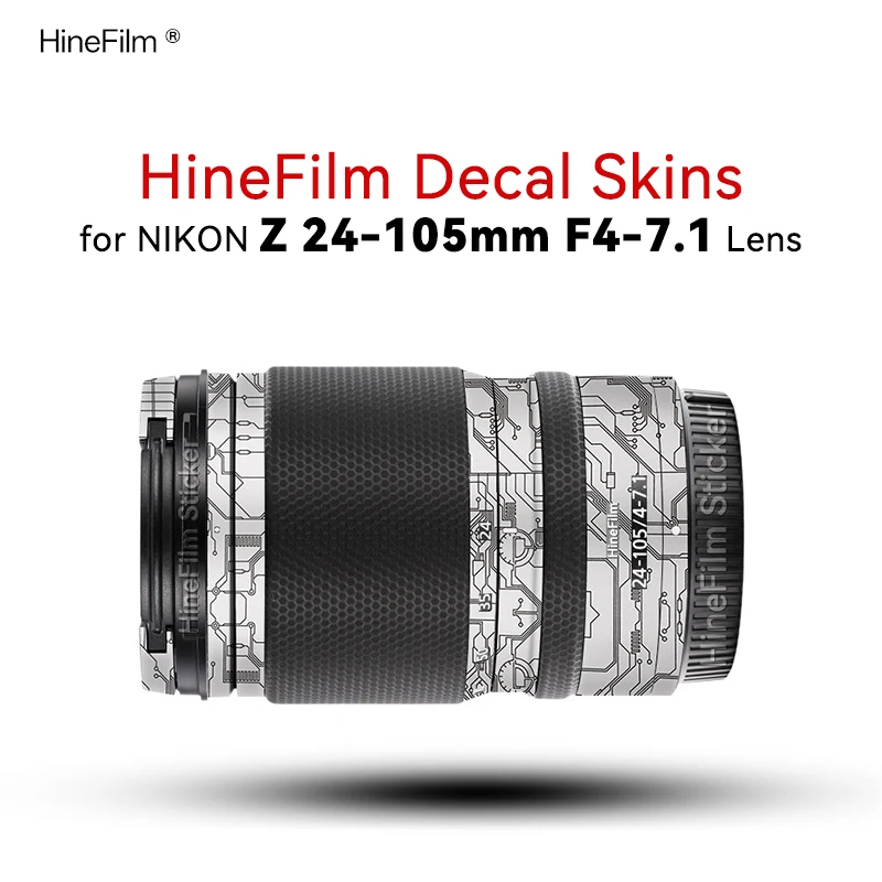 Skin Hinefilm para Lente Nikon Z 24-105 F4-7.1, Adhesivo 24105, Skin para Lente NIKKOR Z 24-105mm f/4-7.1, Protector de Lente, Cubierta