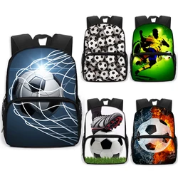 Mochila con estampado de fútbol para niños, morral escolar para niños, mochila para guardería, regalo