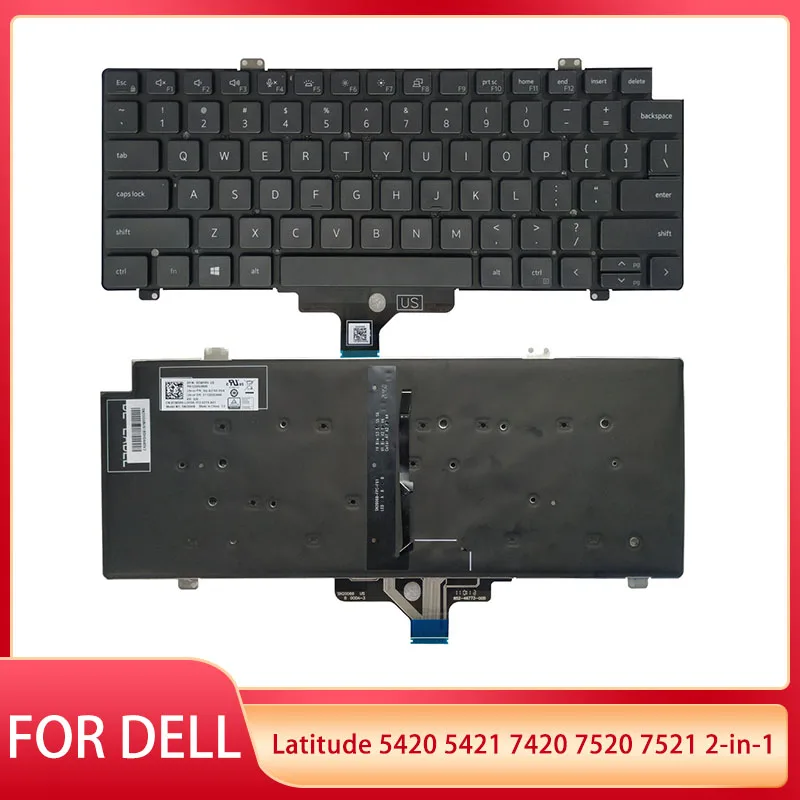 

95% New For Latitude 5420 5421 7420 7410 7520 7521 7430 2-in-1 US English With Backlit Laptop Keyboard