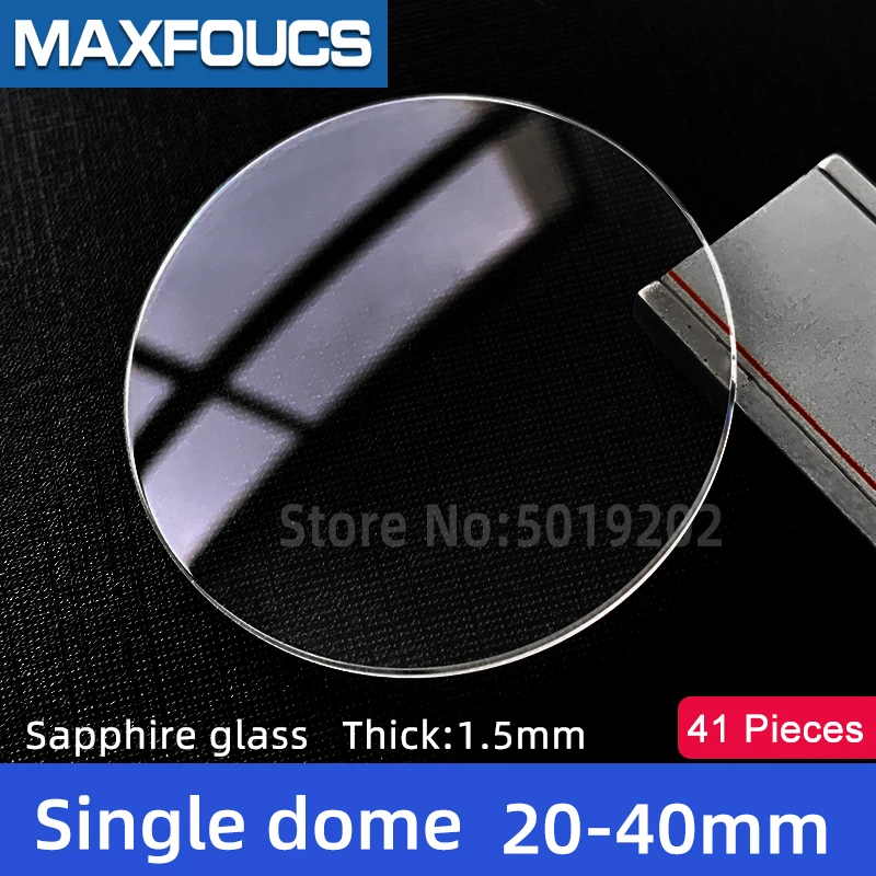 

41pcs 20mm-40mm Sapphire Crystal 1.5mm Thick Single Dome 39.5 38 37 31.5 28mm Watch Glass Replacement Mod Parts Kits Accessories