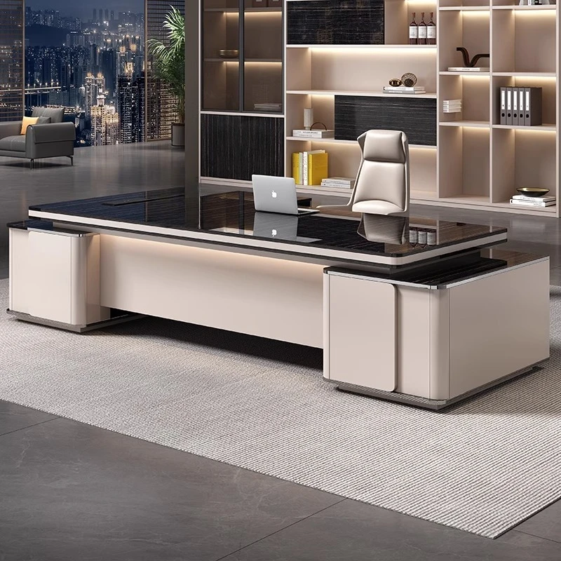 دراسة مكتب كبير مكتب الاستقبال تخزين الجمالية الحديثة مكتب مكتب المنظمون الفاخرة Escritorio Oficina الأثاث التجاري #2
