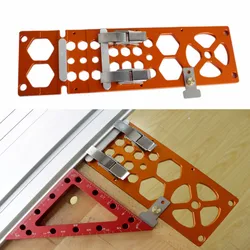 Aluminum Alloy Track Saw Square Positioning Clamp for Electric Circular Saw Guide Rail,Woodworking 90 Degree Angle Stop Plate