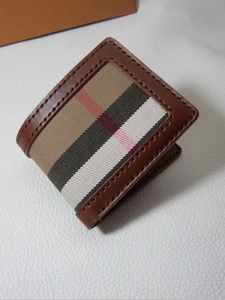 

Handmade Leather Wallet Top Layer Cowhide Multi-Card ort Sle Money Clip Classic Color Blo Design for Men And Women