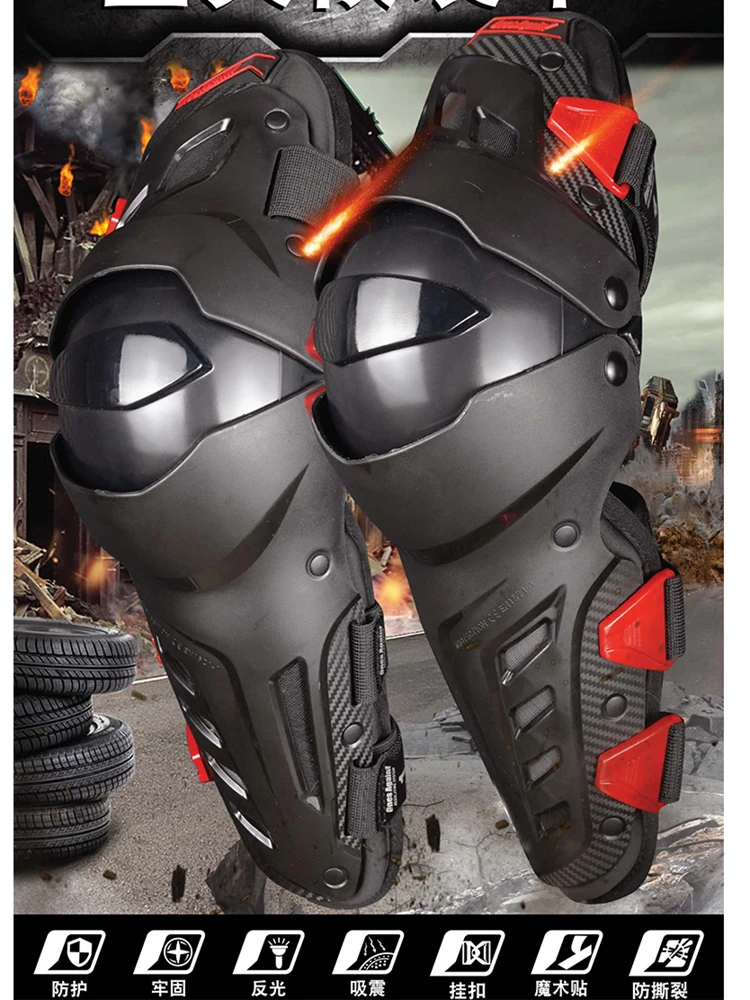 

Ones again! LED Light Knee Protector for MX Motorcycle Off-Road Racing Road Knee Pads for Men's Motorbike Protection Men Women