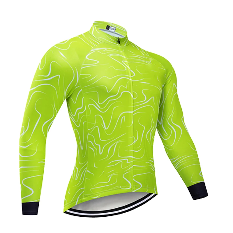 2024 Autumn New Speckle Ink Long Sleeve Cycling Jersey MTB Bike Clothes Cycling Clothing Bicycle Sportwear Maillot Ropa Ciclismo