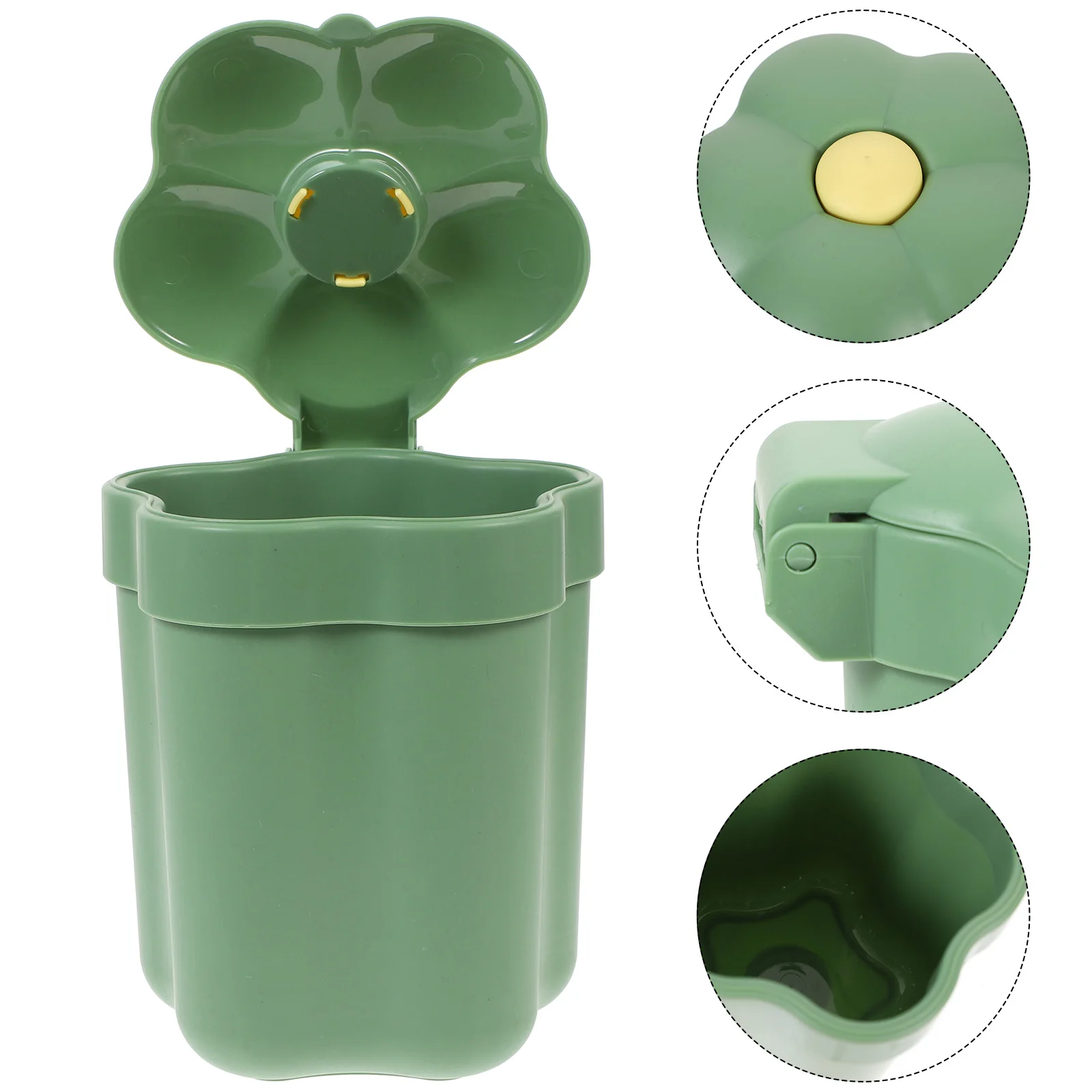 

with Cover Desktop Trash Can Office Pink Nursery Plastic Indoor Small Rubbish Bin