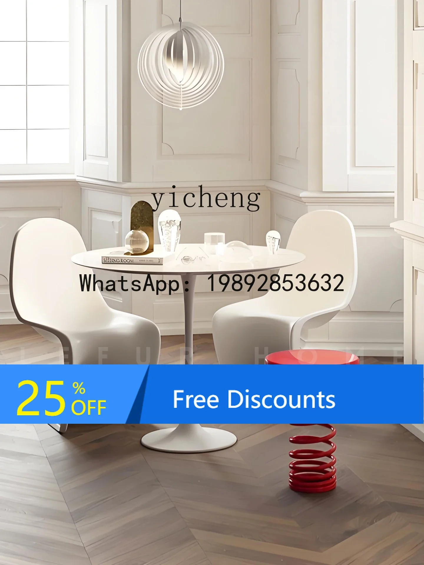 

w4-2 Minimalist Solid Wood Spring Round Stool Living Room Home Movable Design Sense Creative Small Side Table