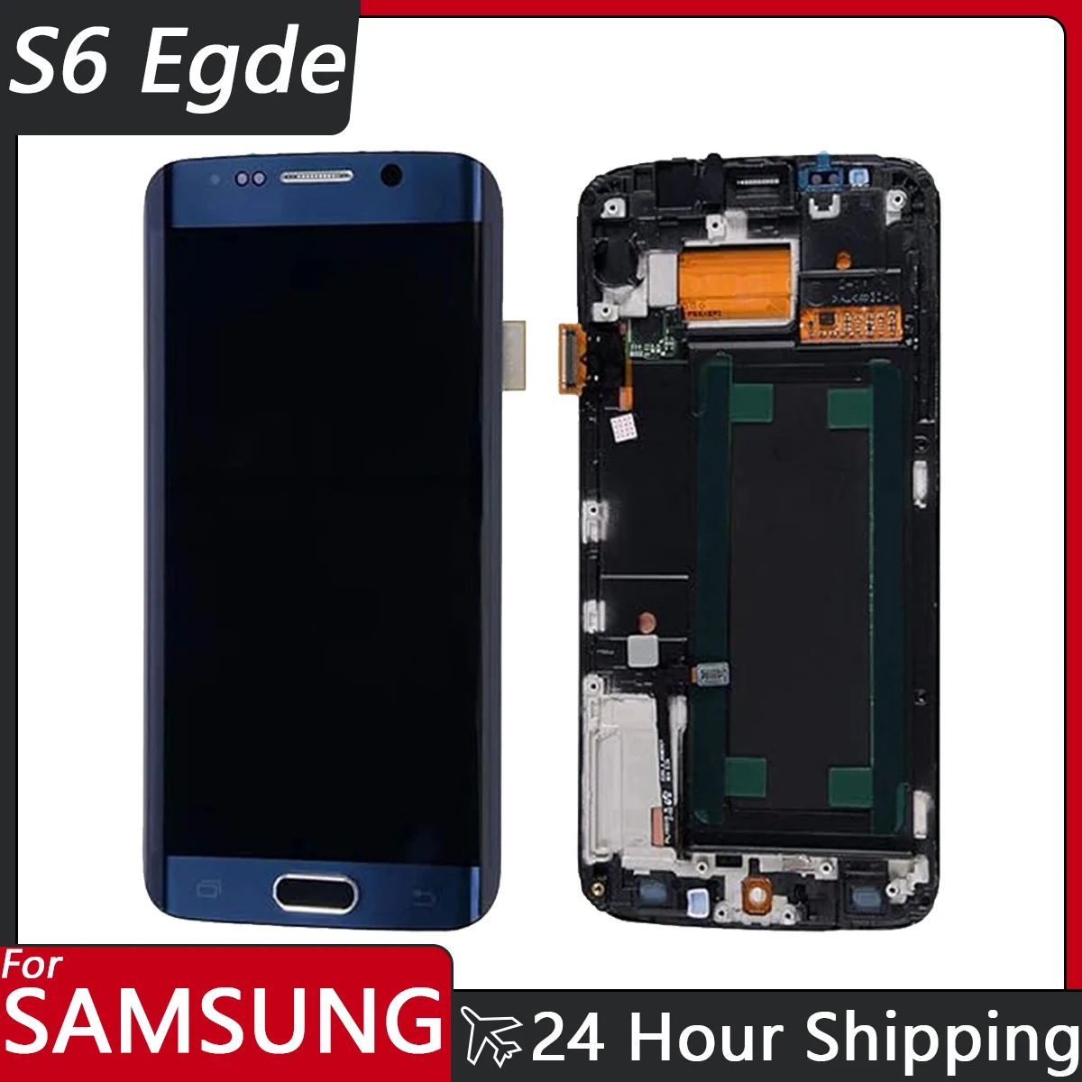 5.1\'\' super AMOLED LCD For SAMSUNG Galaxy S6 EDGE Display Digitizer Touch Screen For S6 Edge G925F G925 LCD With Burn Shadow