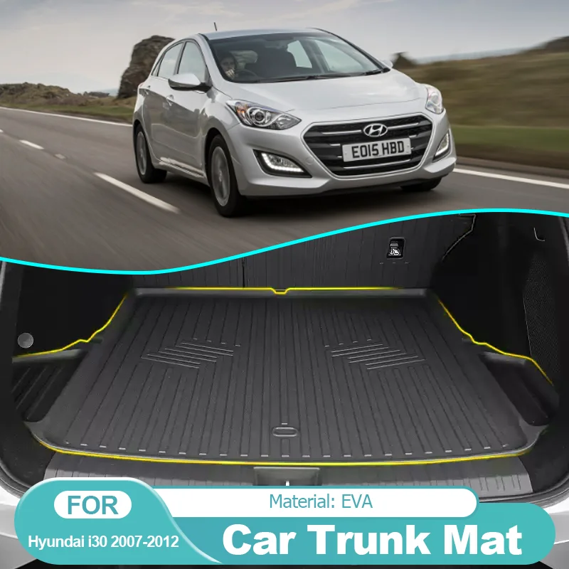 

EVA Car Rear Boot Cargo Liner Tailored Trunk Mat Floor Tray Carpet Pad Accessories For Hyundai i30 i30 CW Wagon 2007~2012 2011