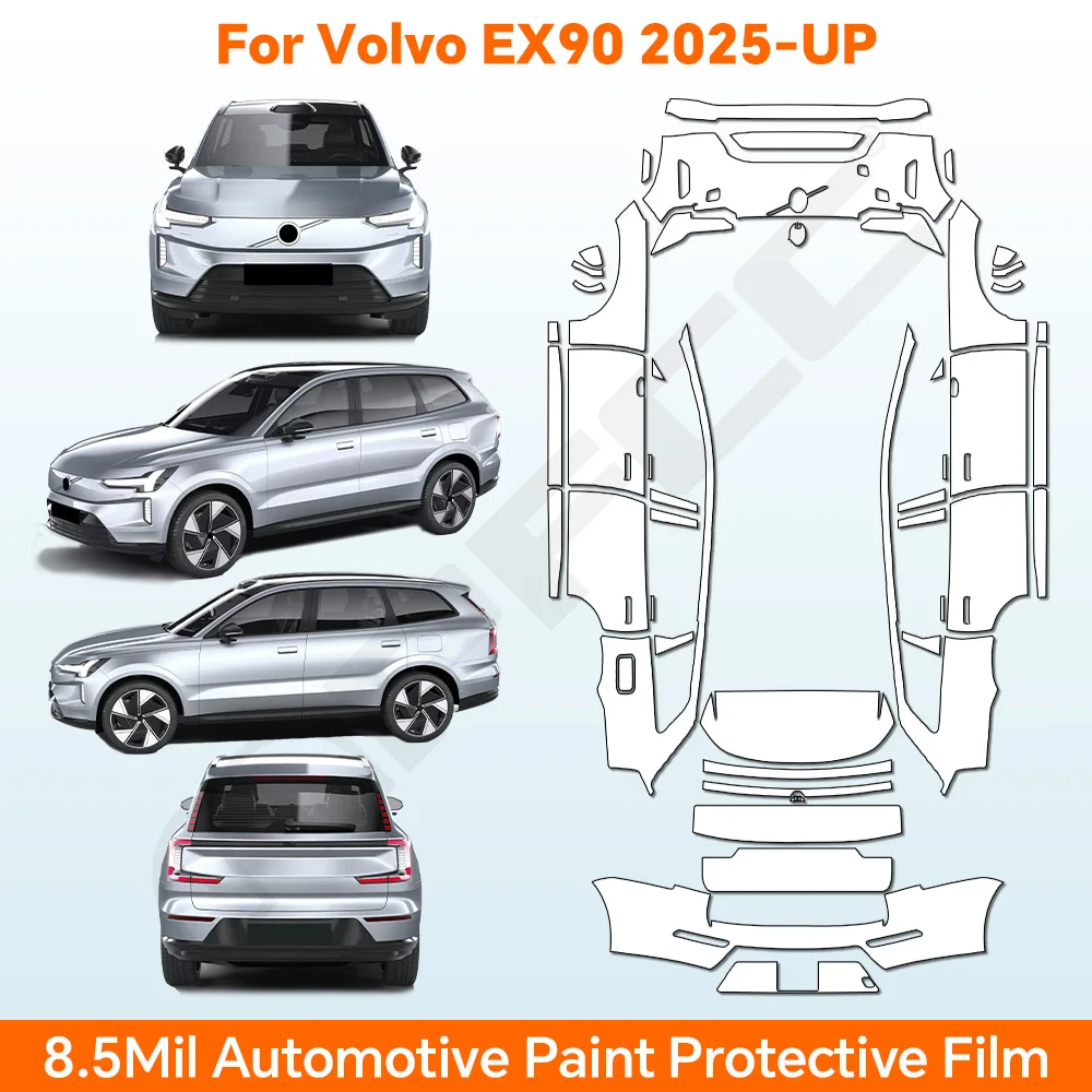 

9Mil TPU Front Bumper Scratch-resistant Car Paint Protection Film For Volvo EX90 2025 Car Body Transparent Bra Per-cut PPF Kit