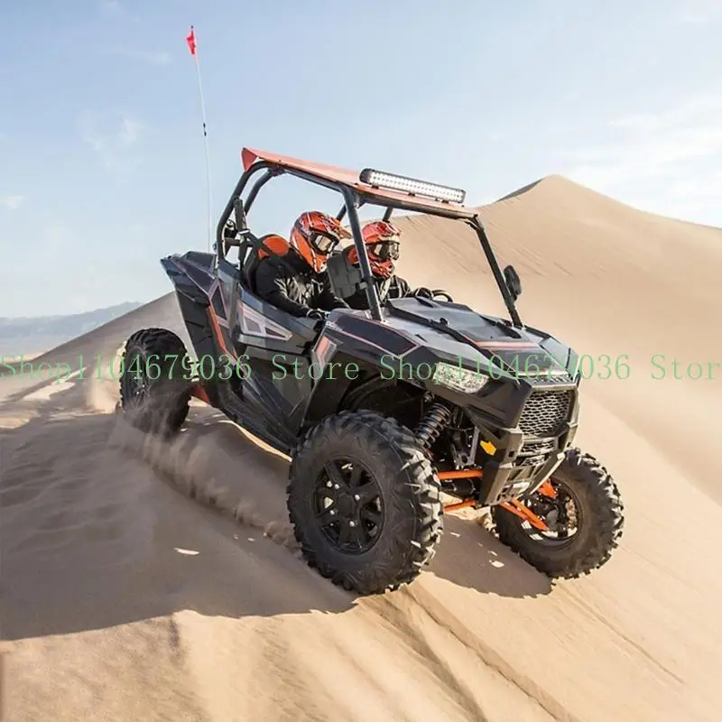 

652F UTV Glass Универсальное складное стекло бокового вида для клубного автомобиля Cage Roll Bar 1,6–2 дюйма