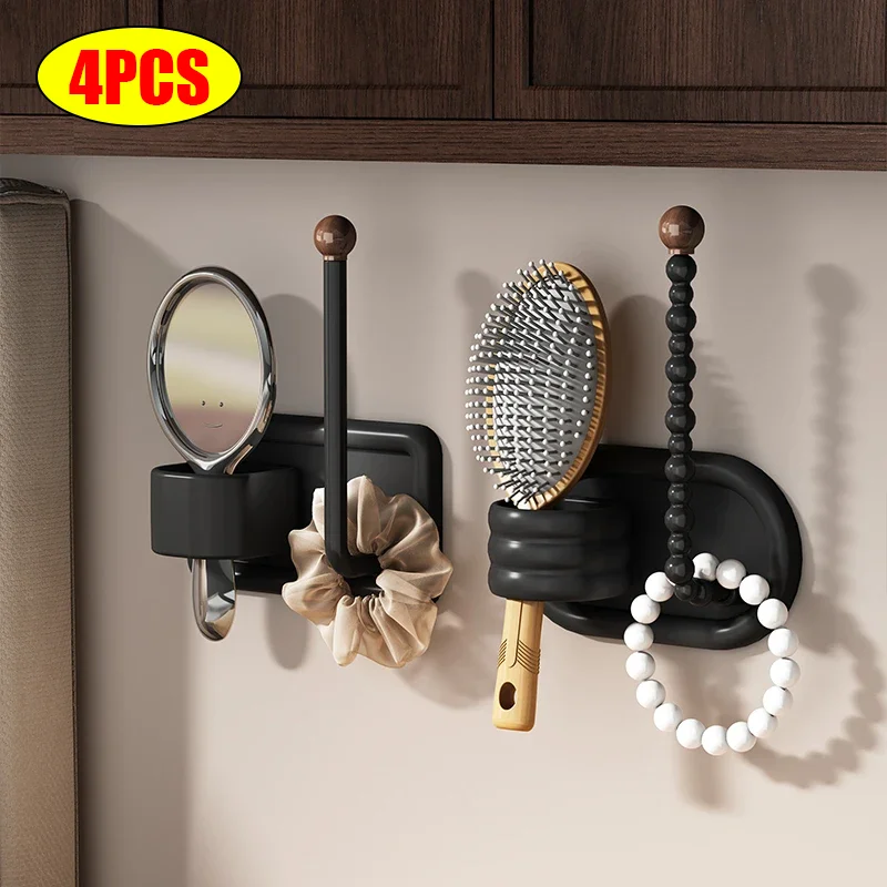 Self Adhesive Hairband Holder Wall Mount Scrunchie Organizer No Drill Bathroom Hanging Shelf Headband Jewelry Storage Rack