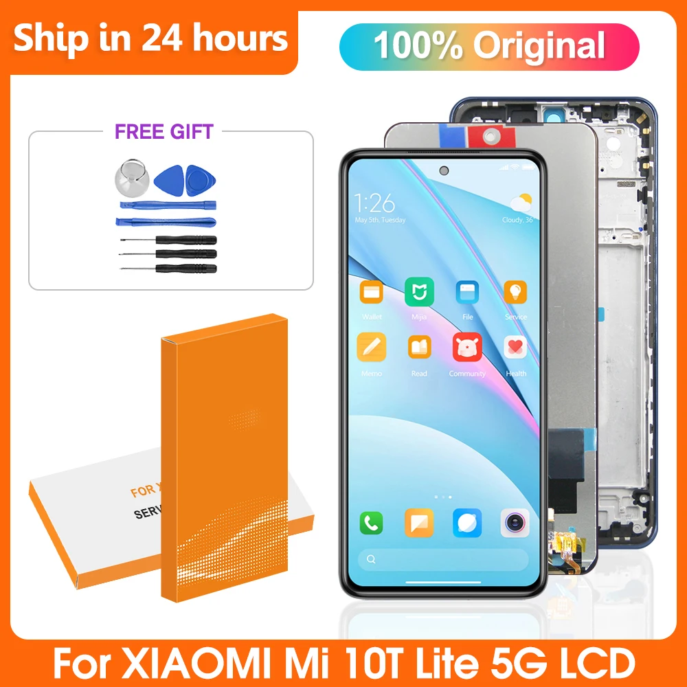 

6.67" Original Display For Xiaomi Mi 10t lite 5g lcd screen Touch panel Digitizer Assembly Replacement For Mi10T Lite M2007J17G