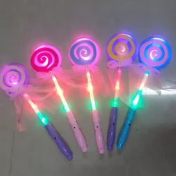 10pcs Glow Light Up Princess LED Lollipop Sticks Wand Luminous Atmosphere Props Festival Party Supplies Toys Wedding