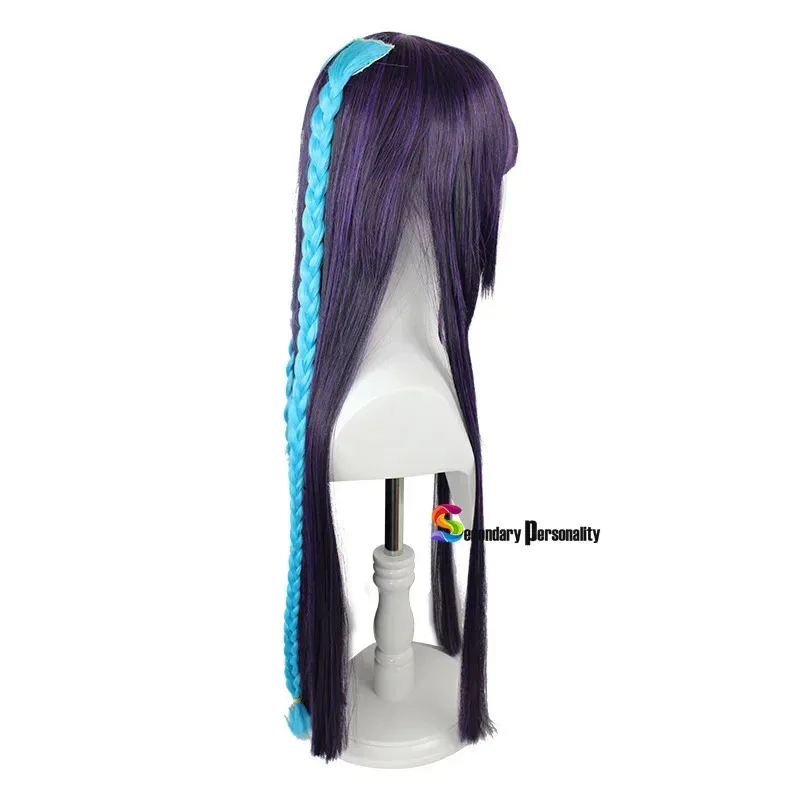 2025 12 Genshin تأثير Yunjin 75 سنتيمتر طويل مستقيم الأرجواني الداكن أنيمي شعر مستعار تأثيري مقاومة للحرارة الاصطناعية