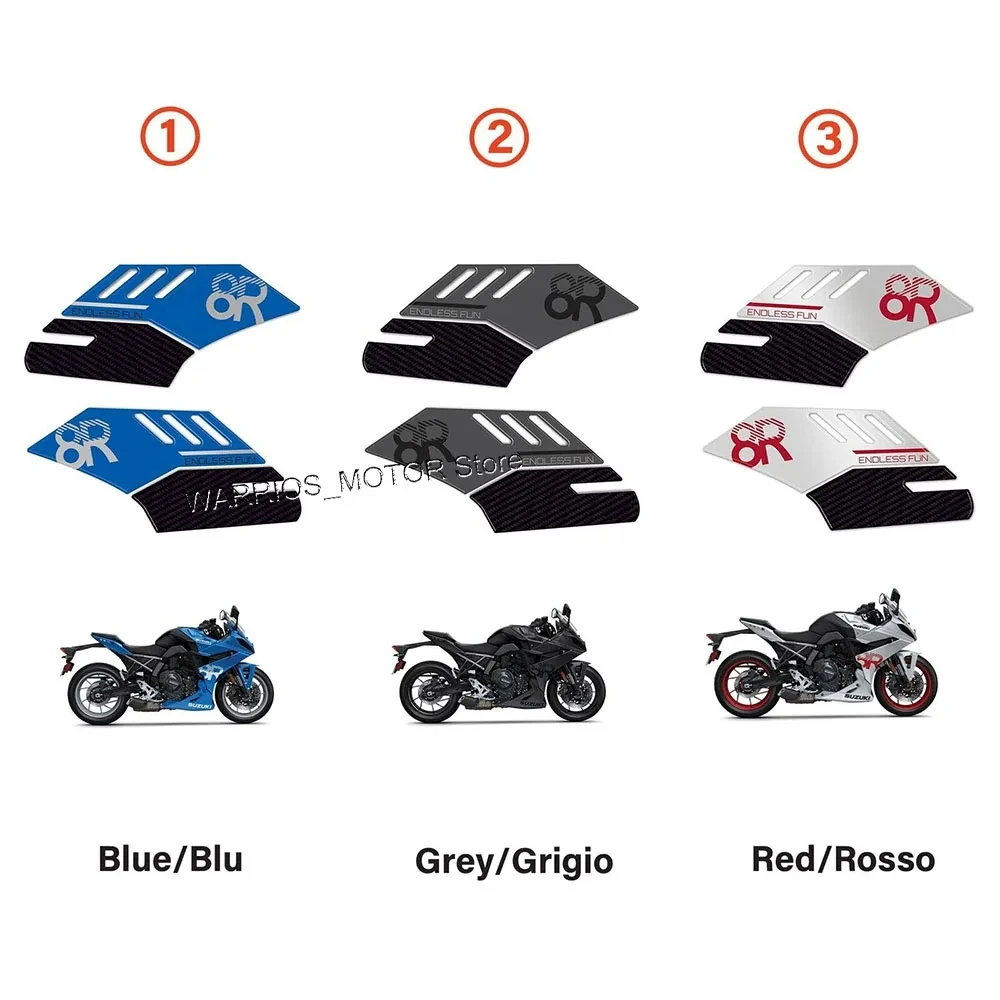 GSX 8R Tank Pad Stickers Motorcycle 3D Resin Protection Stickers Kit Waterproof Anti-scratch Protector for Suzuki GSX 8R 2024