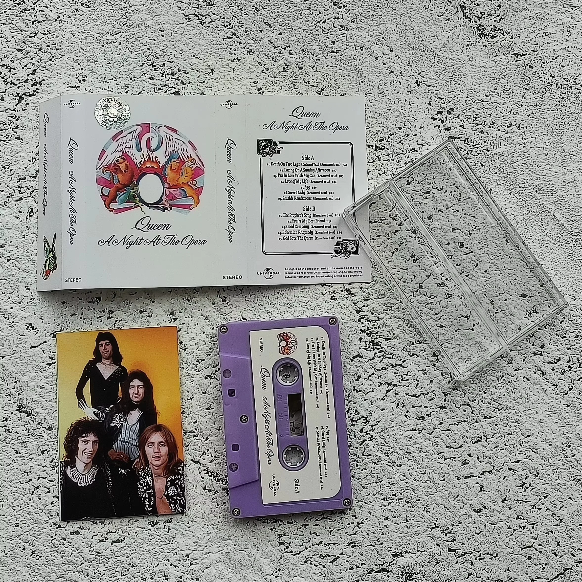 Classic Queen Music Tape A Night at the Opera Album Bohemian Rhapsody Cassette tape Cosplay Walkman Car Recorder Soundtracks Box