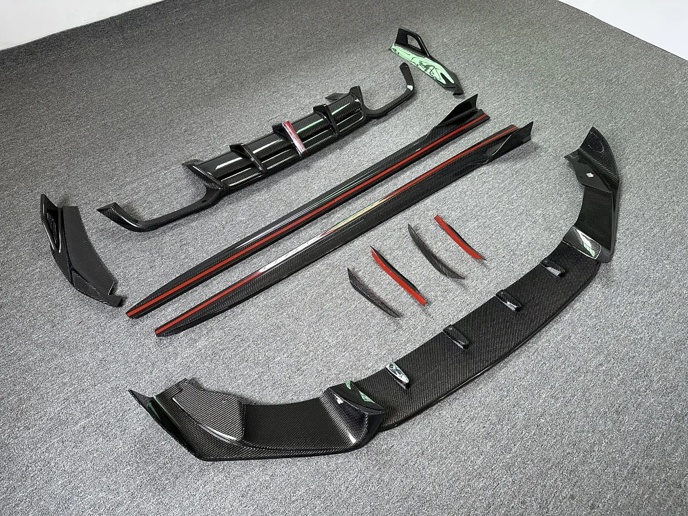 For F97 X3M Upgraded Carbon Fiber Front Lip Diffuser Side Skirt Rear Diffuser Spoiler Body Kit,Suitable 2