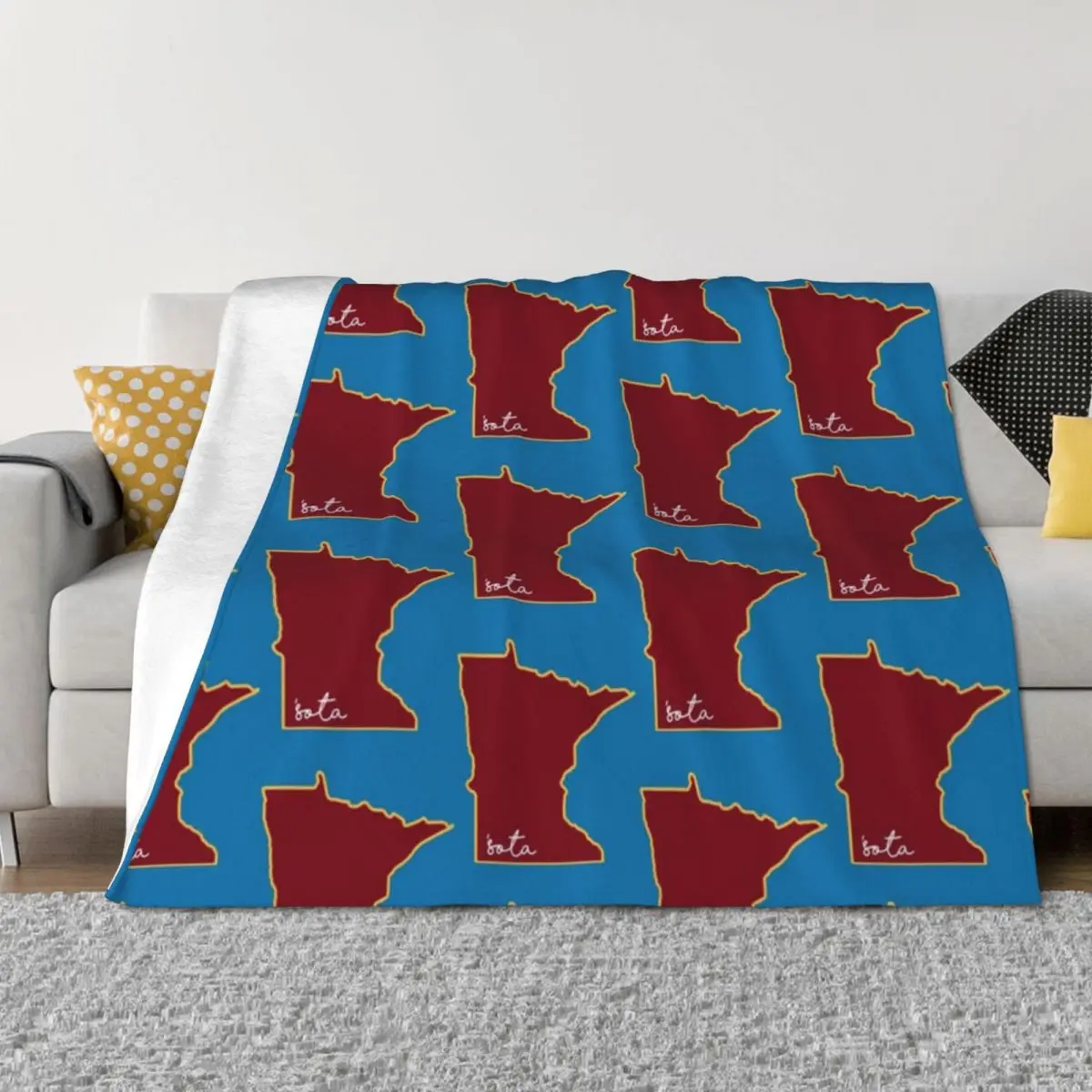 

Minnesota Throw Blanket Beach Summer Beddings Bed linens Plaid Blankets