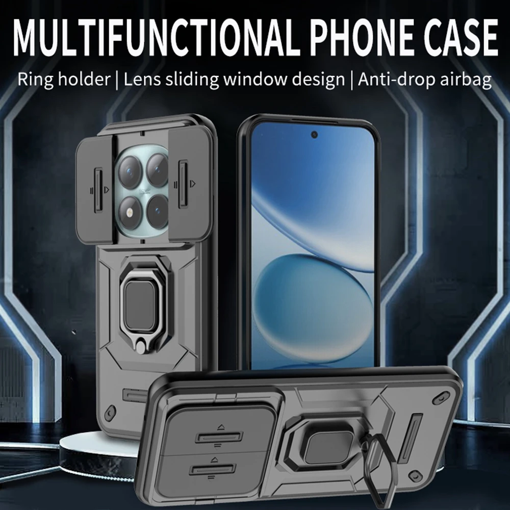 حافظة لهاتف Xiaomi Redmi Note 15 Pro + 5G حافظة حماية للكاميرا حافظة لهاتف Redmy Note 15 Pro Plus غطاء حلقة حامل مغناطيسي #3