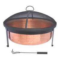 Gardens Wood Burning Copper Fire Pit, 30-inch Diameter and 22-inch Height