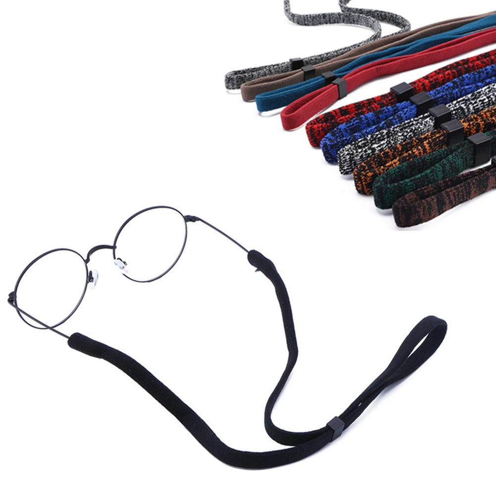 

5Pcs Anti-Slip Glasses Chain Adjustable Eyeglass Rope for Sports Sunglasses Reading Glasses Fashion Pattern Red Blue Black Brown
