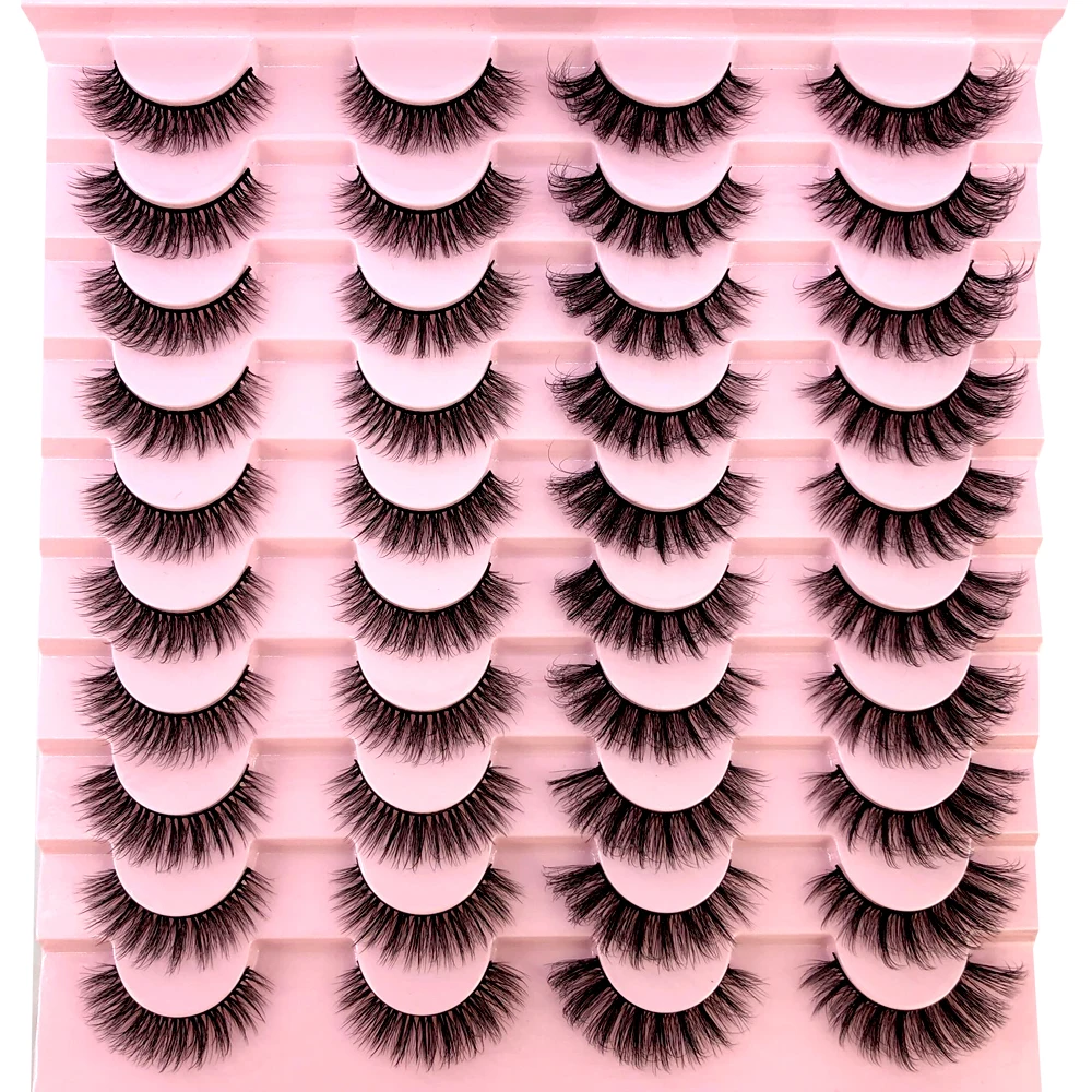 Neu: 20 Paar Natürliche Dicke Künstliche Wimpern, Lange 6D Nerz-Wimpern für Make-up und Wimpernverlängerung – Detail 34