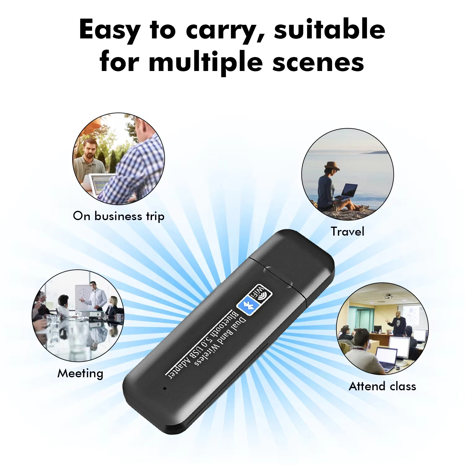 1300Mbps USB WiFi Adapter 2.4G 5G Wireless Network Card Bluetooth 5.0  Adapter USB 3.0 WiFi Gigabit Ethernet Receiver for Laptop