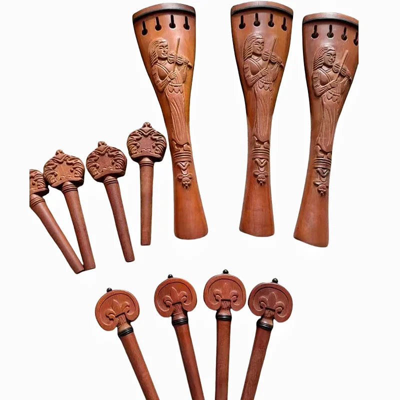 

Finest Carved Cello Tailpiece Pegs Jujube wood String Tuning Peg Tail Piece High quality