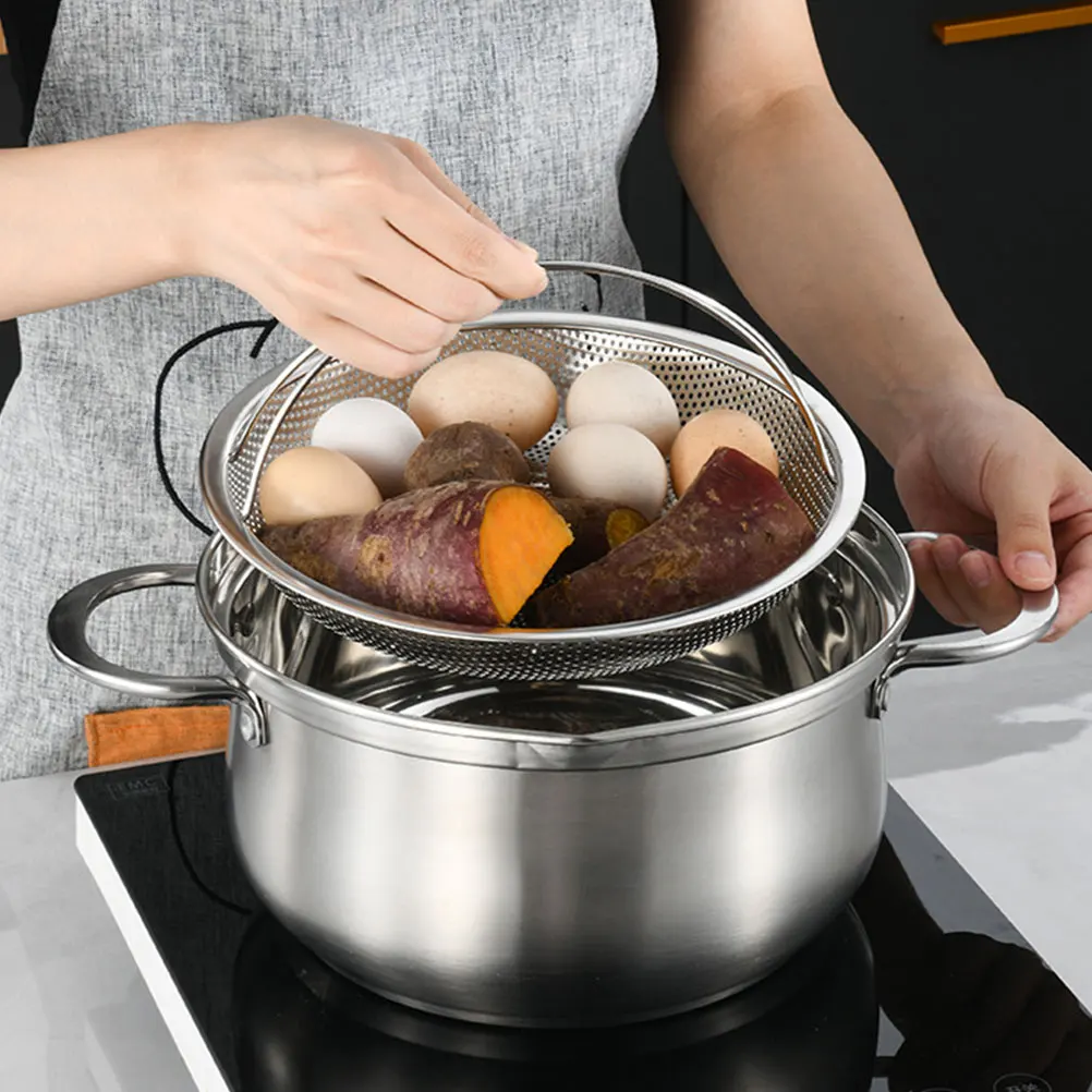 

2pcs Stainless Steel Steamer Basket for Pressure Cooker Lightweight Cooking Rack Reusable Vegetable Rice Steaming Basket